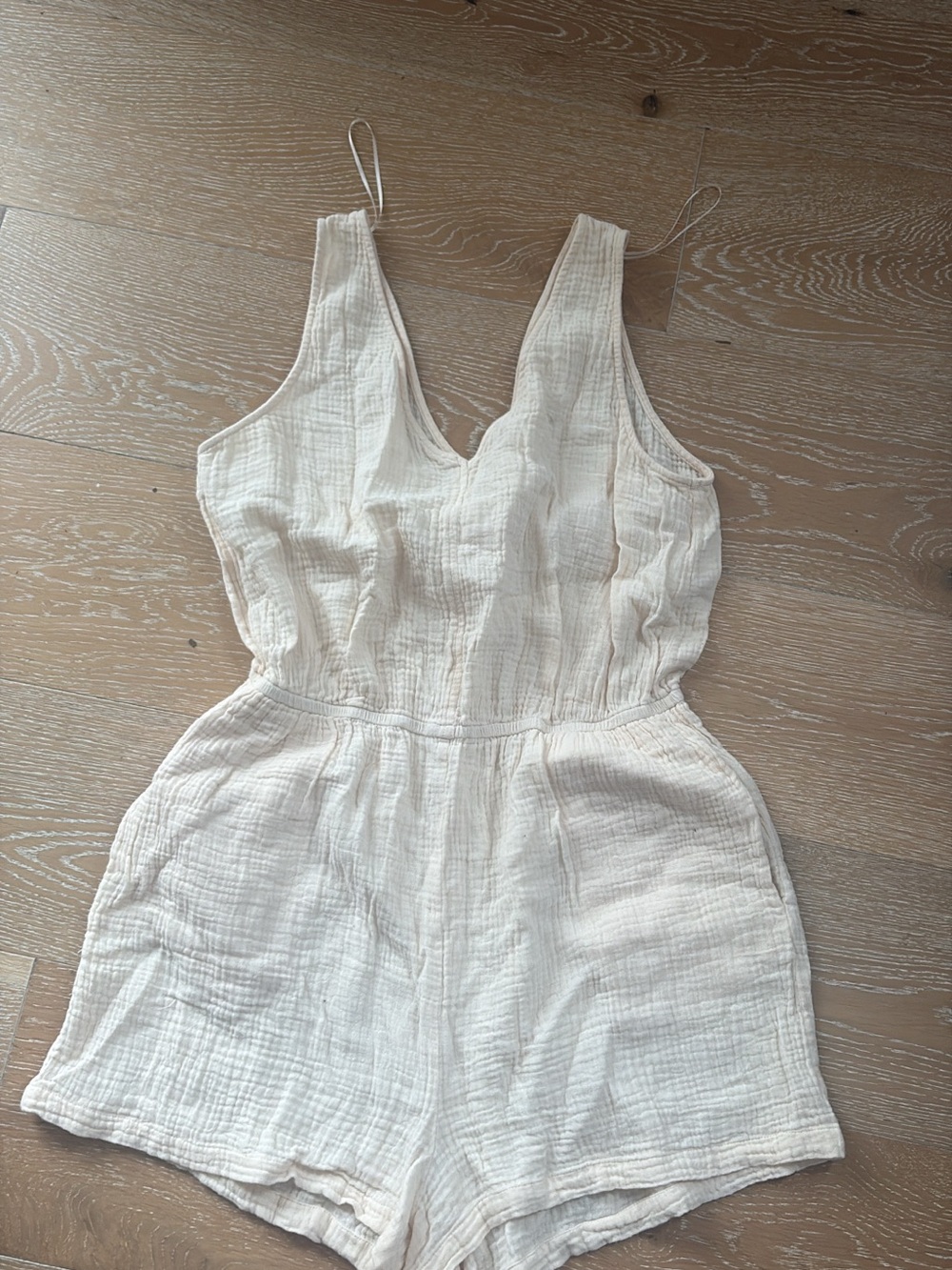 Simons Cream Gauze Romper